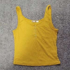 Mustard Yellow Ribbed Tank